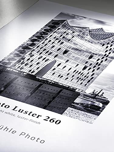 Hahnemühle 10641934 Photo Luster Papier, 260 g/m², DIN A4, 210 x 297 mm, hellweiß, 250 Blatt