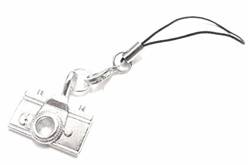 Miniblings Kamera Fotoapparat Handyanhänger Handyschmuck Foto Fotograf silber- Handmade Modeschmuck I Anhänger Handyschmuck Schlüsselanhänger