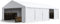 TOOLPORT Carpa almacén 5x10 m PVC 700 N Impermeable Blanco Carpa de Almacenamiento