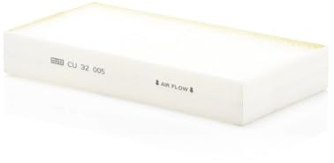 MANN-FILTER, CU 32 005 Innenraumfilter | Für Off-Highway, Staub- und Pollenfiltration, Verbesserte Luftqualität, Schutz der Innenraumluft, Echte OE-Technologie