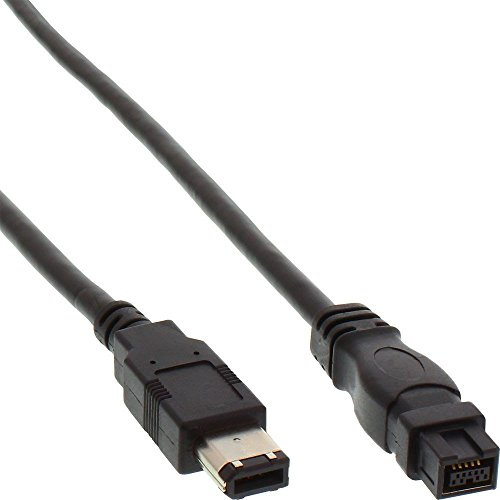 InLine 36905 Firewire-Kabel, Schwarz, 5 m – FireWire-Kabel (Schwarz, Stecker/Stecker, 5 m)
