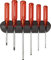 PB Swiss Tools SCHLITZ/PHILLIPS - Set di cacciaviti a croce PB 244, 7 pezzi (PH1/PH2/3,5/4/5,5/6,5/8 mm), supporto da parete, 100% Swiss Made.