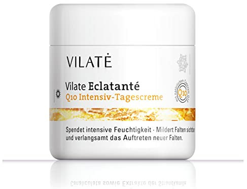 Vilate Q10 Anti-Falten Creme (100 ml), Gesichtspflege beugt Falten vor, Anti-Aging Feuchtigkeitscreme mit Q10, Retinol, Vitamin C und Vitamin E