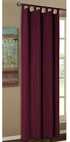1er Set Vorhang Blickdicht Matte unifarbene Gardine mit Schlaufen. Aus edlem Microsatin Micofaser-Gewebe., 245x140, Bordeaux, 20400