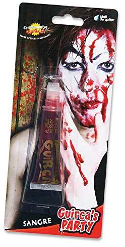 FIESTAS GUIRCA | Tubo de Sangre (20 ml) - Maquillaje de Halloween, Carnaval y Fiestas Temáticas - Accesorio de Disfraz para Efectos Especiales, Terror y Horror - Ideal para Adultos y Niños - Rojo