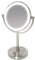 Miroir à double face HoMedics Beauty Spa avec DEL gradable - Aide parfaite à la coiffeuse salle de bain, éclairage application maquillage + coiffage, grossissement normal / 7x, sans faille tout angle