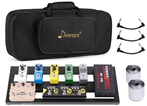 Donner DB-2 Portable Aluminum Guitar Effects Pedals Board and Waterproof Bag Set