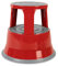 casa pura Tabouret à Deux étages - Marchepied Roulant - Marchepieds escamotables avec Plateforme en Caoutchouc antidérapante - Tabouret à Deux hauteurs séparables - Rouge