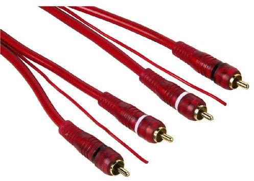Hama Cinch-Kabel, 2 Stecker - 2 Stecker, mit Remoteleitung, 5 m, Rot