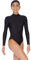 Roch Valley Women's Long Sleeve Turtle Neck Leotard, Black, Age 7-8