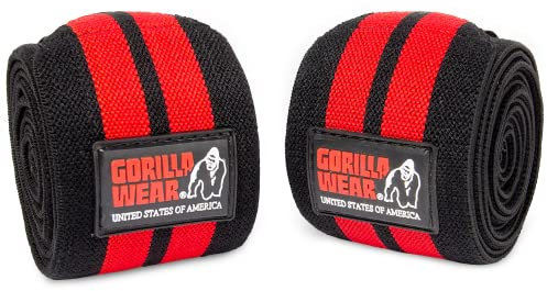 GORILLA WEAR Knee Wraps - Black/Red - 200CM