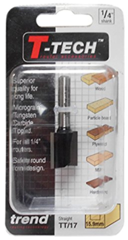 Trend T-Tech Straight 2 Flute Router Cutter TT/17 x 1/4TC