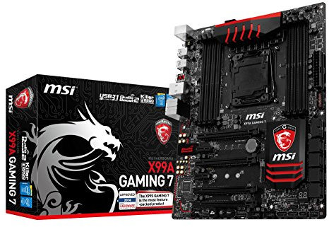 MSI X99A Gaming 7 - Placa Base Entusiasta (Chipset Intel X99, Memorias DDR4, Audio Boost 2, Killer E2200, Turbo M.2, Military Class 4)