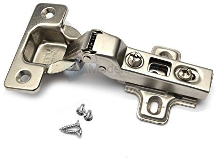 GTV 35mm Half Overlay Kitchen Cabinet Door Hinge Plate & Screws