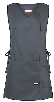 Karlowsky KS 38 PASSION Überwurfkasack MARILIES mit Brustabnähern, 65% Polyester/35% Baumwolle, Anthrazit, Größe 0