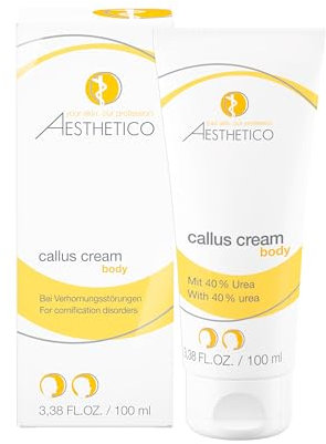 AESTHETICO callus cream, 100 ml - Schrundencreme mit 40% Urea gegen starke Hornhaut, glättet und erhöht die Hautfeuchtigkeit, ideal für raue, rissige Haut an Händen und Füßen
