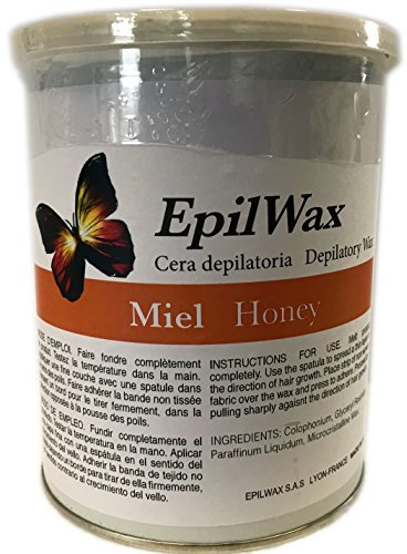 EpilWax Pot de Cire Pelable au Miel pour Épilation Sans Bandes - Cire Chaude Pelable Professionnelle - Pot de 800 ml