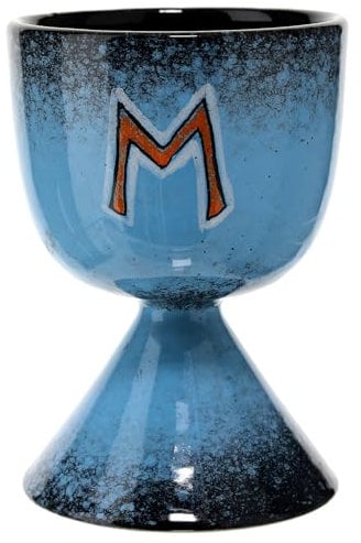 Holyart Calice Turchese Ceramica Simbolo Mariano