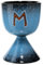 Holyart Calice Turchese Ceramica Simbolo Mariano