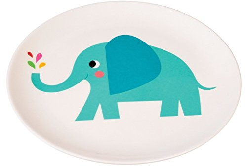 dotcomgiftshop Children's Melamine Plate - Elvis The Elephant