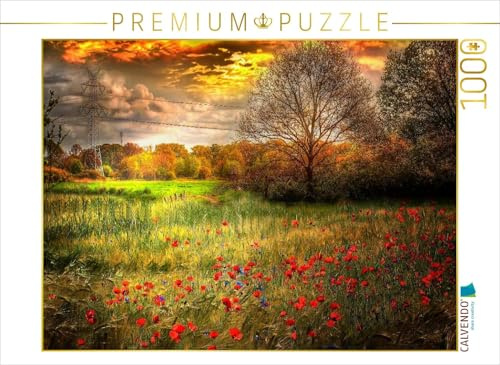 CALVENDO Puzzle Mohnblumen in einem Getreidefeld | 1000 Teile Lege-Größe 64 x 48 cm Foto-Puzzle für glückliche Stunden