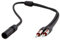Adapter Universe Antennen Y-Adapter DIN ISO Buchse auf 2 Stecker Splitter Verteiler Kabel passend für Autoantenne Schwarz
