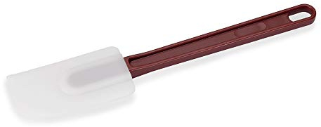 WAS 1548 250 Silikon Teigspatel mit Kunststoffgriff und Auffhängeöse, Flach, 25cm Länge