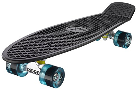 Ridge PB-27-Black-ClearBlue Skateboard, Black/Clear Blue, 69 cm