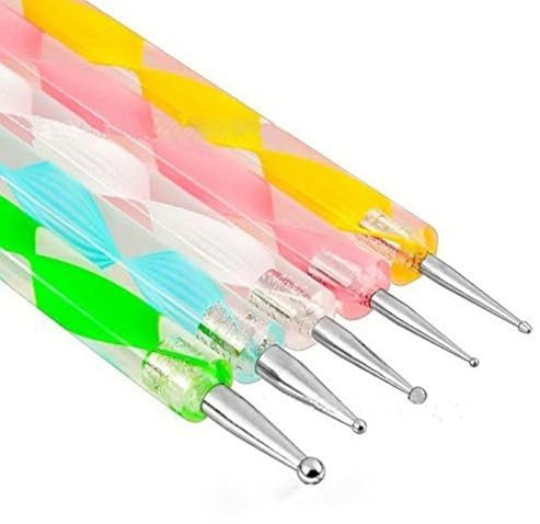 Goliton Nail Art Design Pintura Pening Detailing Pen de Bobeau Nail Art Manicura y pedicura decorar uñas decoración (5PCS)