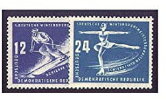 Goldhahn DDR Nr. 246-247 postfrisch ** Wintersport 1950 Briefmarken für Sammler