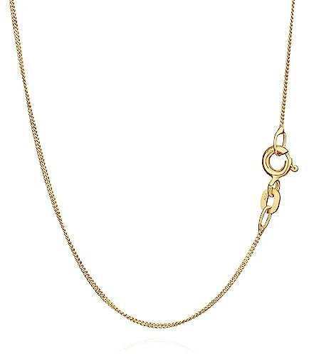 NKlaus 60cm Gold Kette für Frauen - Panzerkette aus Gelbgold 14 Karat - Goldkette Damen 585 Echtgold – Halskette Breite 0,8mm Collier, 1,5g - Elegante Schmuck 1924