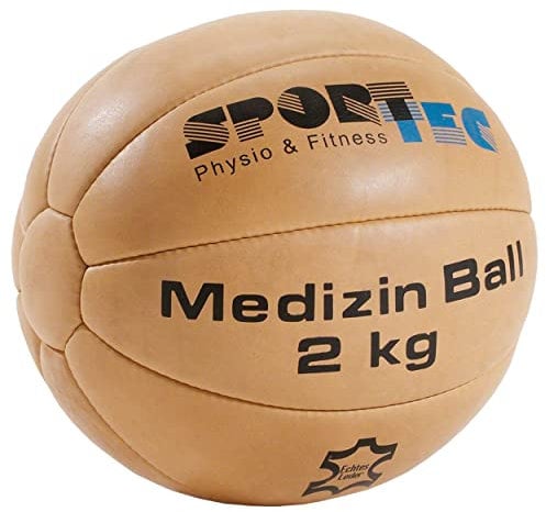 Medizinball aus Leder, ø 23 cm, 2 kg