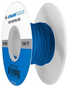 jonard Tools r30b-0100 Kynar isoliert, versilberte Kupfer Draht, 30 AWG Größe, 0 cm Isolierung Durchmesser, 100 'Länge, blau
