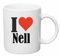 Reifen-Markt Kaffeetasse I Love Nell Keramik Höhe 9,5cm ? 8cm in Weiß