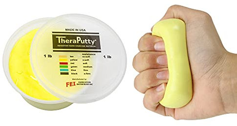 CanDo TheraPutty - Therapie-Knetmasse - 450 g - gelb (sehr leicht)