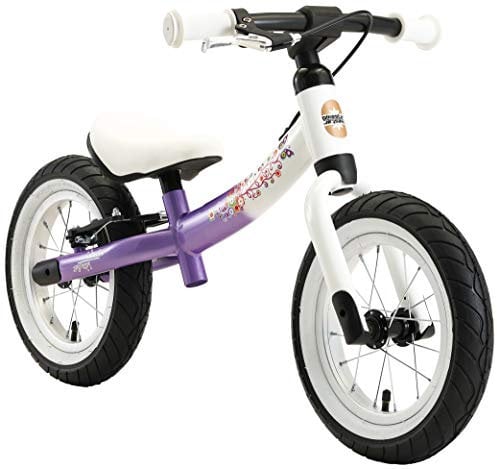 BIKESTAR Kinder Laufrad Lauflernrad Kinderrad für Mädchen ab 3-4 Jahre | 12 Zoll Sport Kinderlaufrad Lila & Weiß | Risikofrei Testen