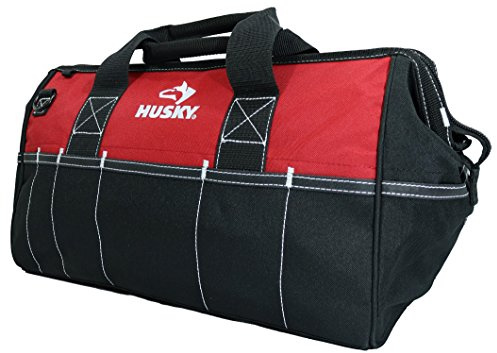 Husky 82003N11 18 Water-Resistant Contractor/DIY Tool Bag with Shoulder Strap
