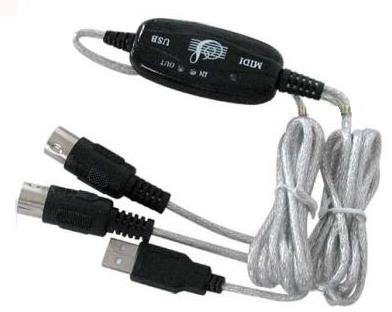 CAVO ADATTATORE DA USB A MIDI BIDIREZIONALE IN-OUT