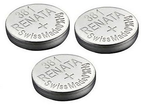 Renata Single Watch Battery Swiss Made 361 or SR721SW or AG11 1.55V (3 x 361 or SR 721 SW)