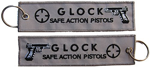 Patch GLOCK SAFE ACTION Revolve gestickter Schlüsselanhänger Keychain Aufnäher