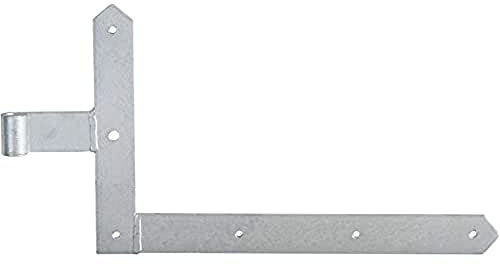 Alberts 313173 Penture équerre | modèles pour portail, portails de garage et portails à cadre | galvanisée à chaud | gond Ø13 mm | taille 400 x 400 mm