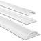 Hama Selbstklebender Kabelkanal Weiß (Kunstoffleiste 1 Meter Länge, für 8 Kabel, halbrunde PVC Kabelabdeckung, inkl. Klebestreifen der Marke 3M)