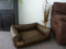 Hundebett Hundesofa Schlafplatz Kunstleder Similpelle 70 cm X 55 cm braun