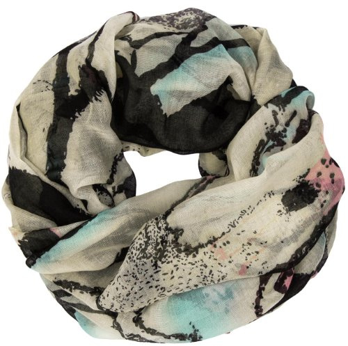 Caspar Damen Loop/Schal/Schlauchschal mit ausgefallenem Phantasie Print - viele Farben - SC367