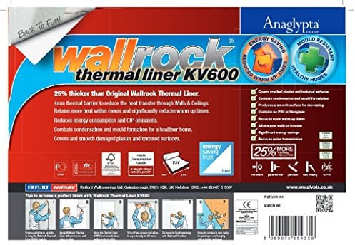 Erfurt MAV Wallrock Thermal Liner Wallpaper White 18 sq.m. Plain Paper 1.5m x 2m