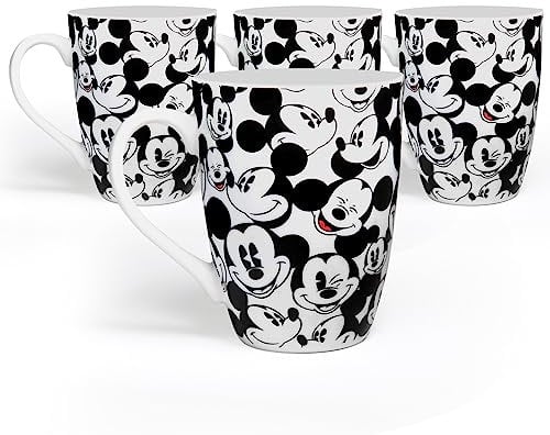 Disney Lot de 4 tasses Mickey All Over
