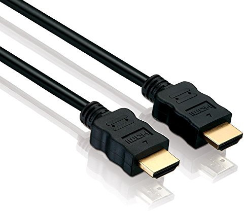 conecto Cavo HDMI High Speed con Ethernet, 4K, Ultra HD, Full HD 1080p, 3D, 2,0 m, colore: Nero