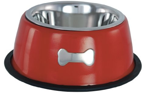 Buckingham Single Dog Bowl, Red, 0.45 Litre