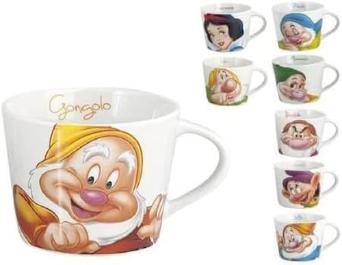 Home - Disney - Original Keramik-Kaffeebecher Schneewittchen und die 7 Zwerge, sortierte/zufällige Designs, 1 Stück
