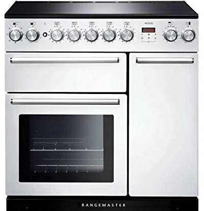Rangemaster NEX90EIWH/C Nexus 90 Induction White 90cm Electric Range Cooker